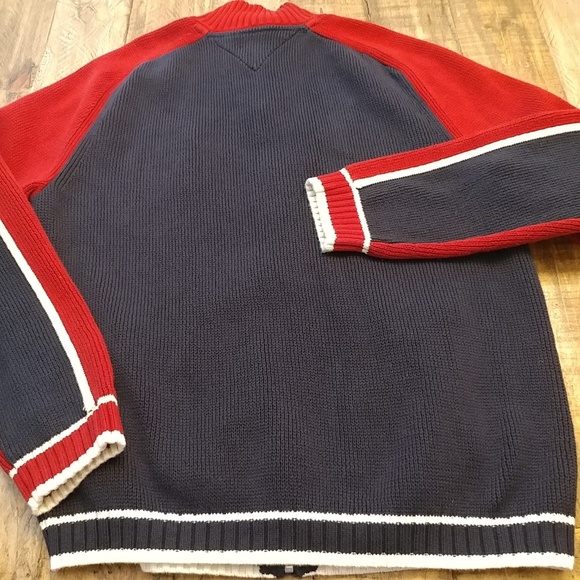 Tommy Hilfiger Spellout Zip Front Sweater